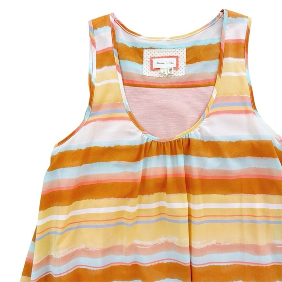Anthropologie Meadow Rue Striped Sleeveless Top - Picture 1 of 11